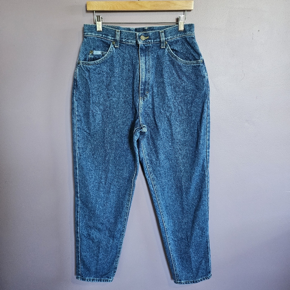 NEW Lee Dark Pepper Wash Relaxed Fit High Rise Tapered Leg 100% Cotton Jeans